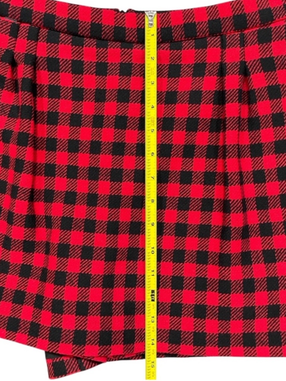 RED Valentino Wool Vichy Gingham Check Skirt Effect Shorts Skort US 8 - Picture 9 of 10